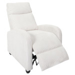 Paris Prix Fauteuil De Relaxation Côtelé "Scott" 100cm Beige