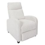 paris prix Fauteuil de Relaxation Côtelé "Scott" 100cm Beige
