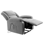 Paris Prix Fauteuil De Relaxation Electrique Microfibre "Ota" 96cm Gris