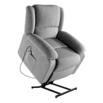 Paris Prix Fauteuil De Relaxation Electrique Microfibre "Ota" 96cm Gris