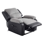 Paris Prix Fauteuil De Relaxation Electrique "Ota" 96cm Noir & Gris