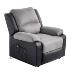 paris prix Fauteuil de Relaxation Electrique "Ota" 96cm Noir & Gris