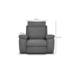 Paris Prix Fauteuil De Relaxation Électrique "Tedesco" 110cm Gris