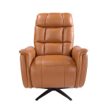 Paris Prix Fauteuil De Relaxation En Cuir "Pivotant" 106cm Marron