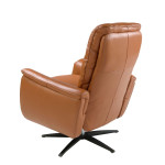 Paris Prix Fauteuil De Relaxation En Cuir "Pivotant" 106cm Marron