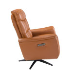 Paris Prix Fauteuil De Relaxation En Cuir "Pivotant" 106cm Marron