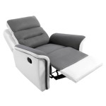Paris Prix Fauteuil De Relaxation "Kato" 100cm Blanc & Gris