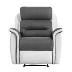 Paris Prix Fauteuil De Relaxation "Kato" 100cm Blanc & Gris