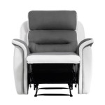 Paris Prix Fauteuil De Relaxation "Kato" 100cm Blanc & Gris