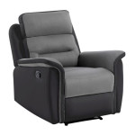 paris prix Fauteuil de Relaxation "Kato" 100cm Noir & Gris