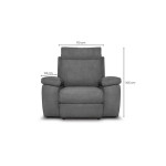 Paris Prix Fauteuil De Relaxation Manuel "Tedesco" 110cm Taupe
