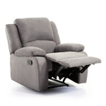 Paris Prix Fauteuil De Relaxation Microfibre "Polo" 96cm Gris