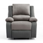 Paris Prix Fauteuil De Relaxation Microfibre "Polo" 96cm Gris Clair