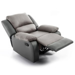 Paris Prix Fauteuil De Relaxation Microfibre "Polo" 96cm Gris Clair