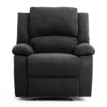 Paris Prix Fauteuil De Relaxation Microfibre "Polo" 96cm Noir