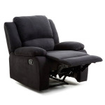 Paris Prix Fauteuil De Relaxation Microfibre "Polo" 96cm Noir