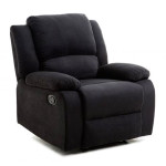 paris prix Fauteuil de Relaxation Microfibre "Polo" 96cm Noir