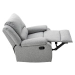 Paris Prix Fauteuil De Relaxation Tissu "Polo" 96cm Gris