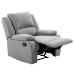 Paris Prix Fauteuil De Relaxation Tissu "Polo" 96cm Gris
