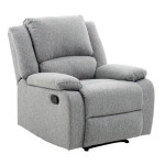 paris prix Fauteuil de Relaxation Tissu "Polo" 96cm Gris