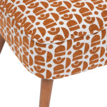 Paris Prix Fauteuil Design à Motifs "Chiara" 80cm Ambre