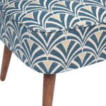 Paris Prix Fauteuil Design à Motifs "Chiara" 80cm Bleu