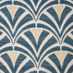 Paris Prix Fauteuil Design à Motifs "Chiara" 80cm Bleu