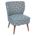paris prix Fauteuil Design à Motifs "Chiara" 80cm Bleu