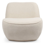 Paris Prix Fauteuil Design Bouclette "Agustin" 94cm Beige