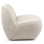 Paris Prix Fauteuil Design Bouclette "Agustin" 94cm Beige