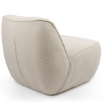 Paris Prix Fauteuil Design Bouclette "Agustin" 94cm Beige