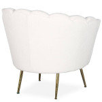 Paris Prix Fauteuil Design Bouclette "André" 80cm Crème