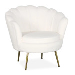 paris prix Fauteuil Design Bouclette "André" 80cm Crème