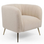 paris prix Fauteuil Design Bouclette "Reuben" 75cm Beige