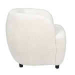 Paris Prix Fauteuil Design Bouclette "Shirley" 77cm Blanc