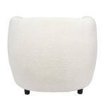 Paris Prix Fauteuil Design Bouclette "Shirley" 77cm Blanc