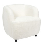paris prix Fauteuil Design Bouclette "Shirley" 77cm Blanc