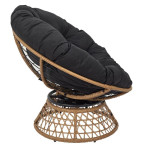 Paris Prix Fauteuil Design "Cancun" 96cm Noir & Naturel