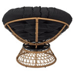 Paris Prix Fauteuil Design "Cancun" 96cm Noir & Naturel