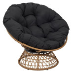 paris prix Fauteuil Design "Cancun" 96cm Noir & Naturel