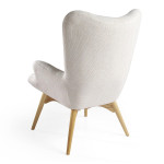 Paris Prix Fauteuil Design Capitonné "Salomé" 92cm Beige