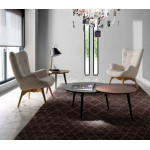 Paris Prix Fauteuil Design Capitonné "Salomé" 92cm Beige
