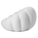 Paris Prix Fauteuil Design Coquillage "Bouclette" 98cm Blanc