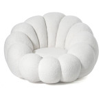 paris prix Fauteuil Design Coquillage "Bouclette" 98cm Blanc