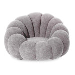 paris prix Fauteuil Design Coquillage "Bouclette" 98cm Gris