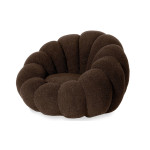 Paris Prix Fauteuil Design Coquillage "Bouclette" 98cm Marron