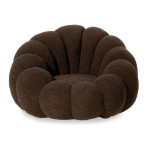 paris prix Fauteuil Design Coquillage "Bouclette" 98cm Marron