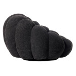 Paris Prix Fauteuil Design Coquillage "Bouclette" 98cm Noir