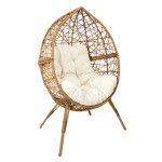 paris prix Fauteuil Design & Coussin "Œuf" 150cm Naturel