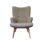 Paris Prix Fauteuil Design En Bois "Helsinki" 99cm Gris
